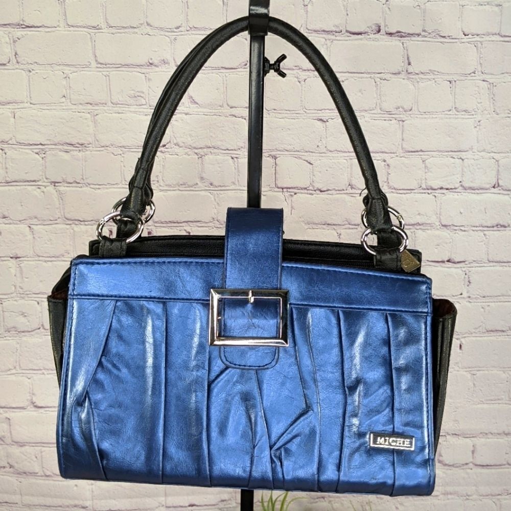 Miche Bag with Metallic Blue Vivian Shell (Standard Classic)